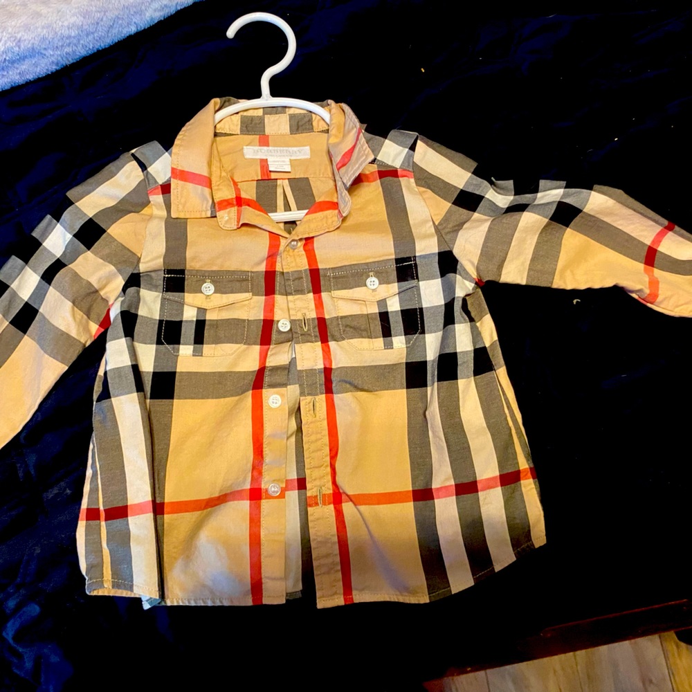 Boys authentic Burberry button down
